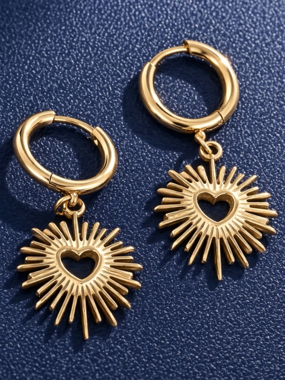 “Radiant Sacred Heart” of Jesus Immaculate Mary Burst Explode Catholic Earrings